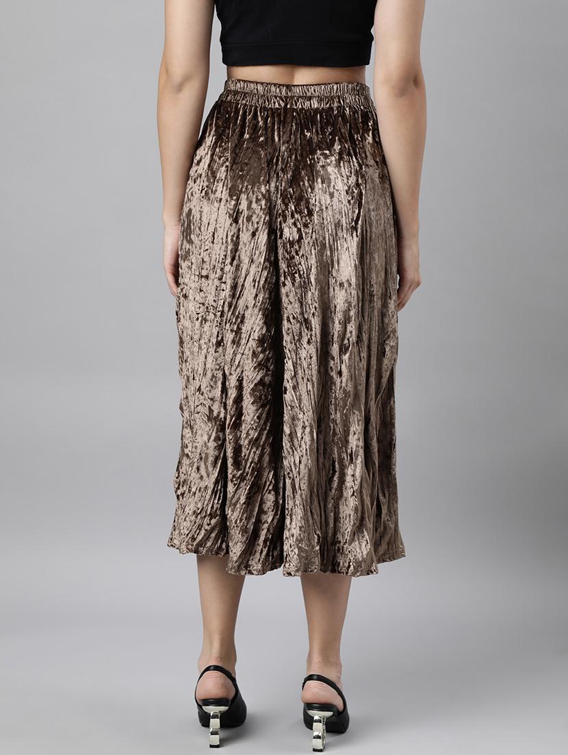 women mid-rise solid flared skirt - 21023399 - Standard Image - 2