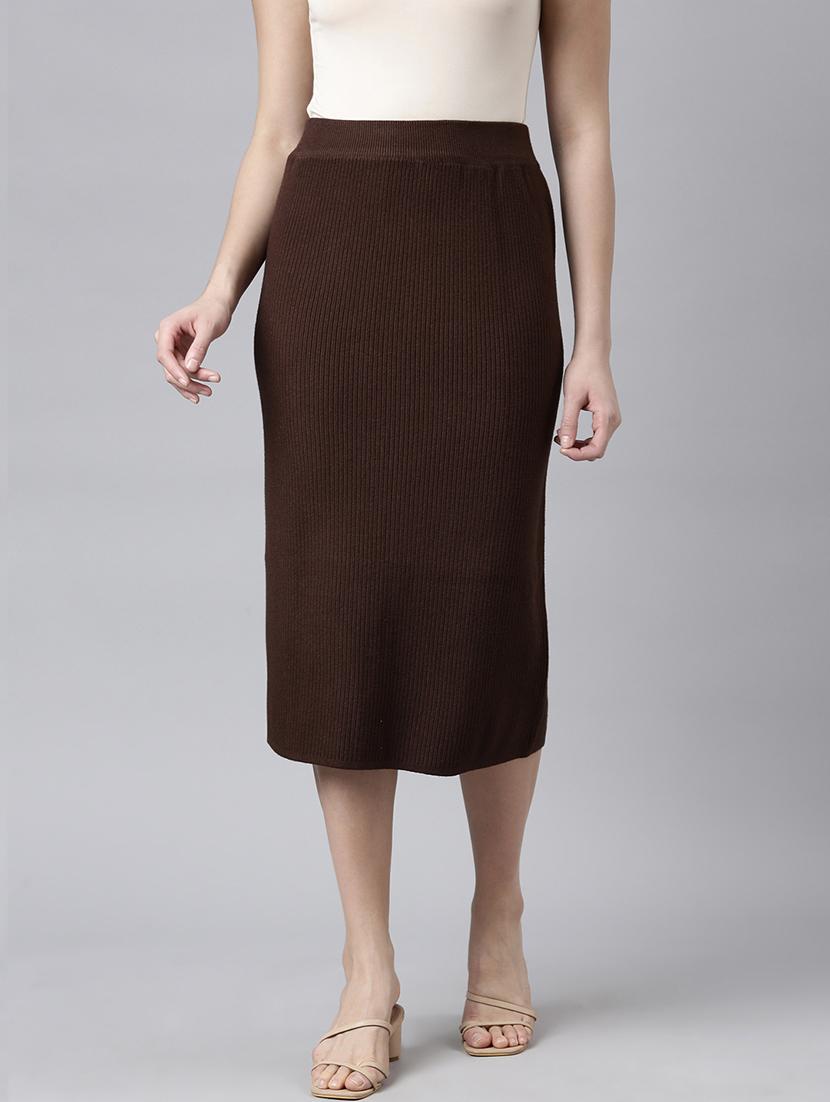 women mid-rise self-designed straight skirt - 21023418 - Zoom Image - 0