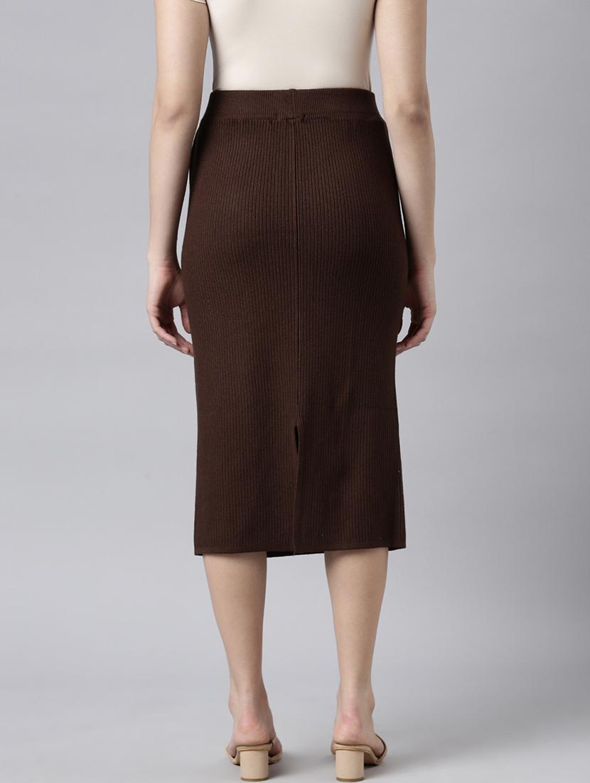 women mid-rise self-designed straight skirt - 21023418 - Standard Image - 2