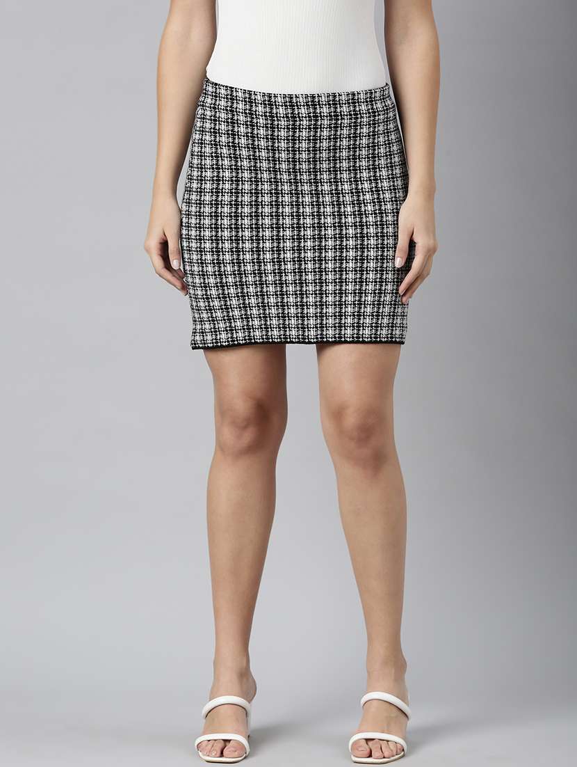 women mid-rise houndstooth pencil skirt - 21023425 -  Zoom Image - 0