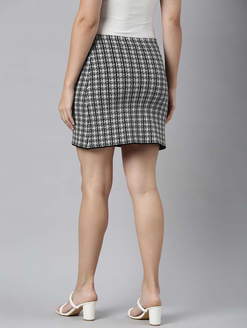 women mid-rise houndstooth pencil skirt - 21023425 - Standard Image - 2