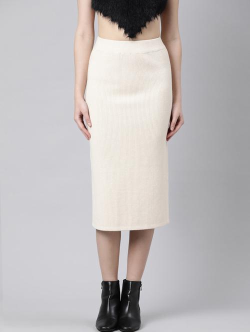 women mid-rise self-designed straight skirt - 21023428 - Standard Image - 0