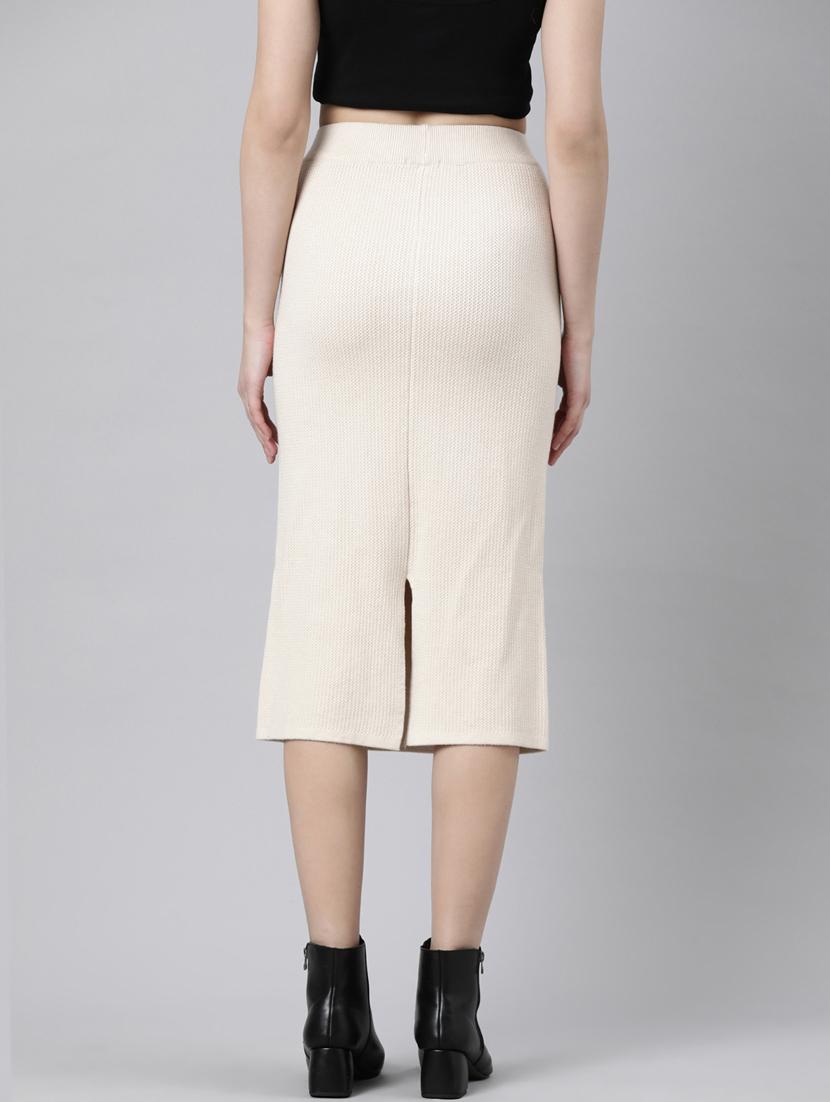 women mid-rise self-designed straight skirt - 21023428 - Standard Image - 2
