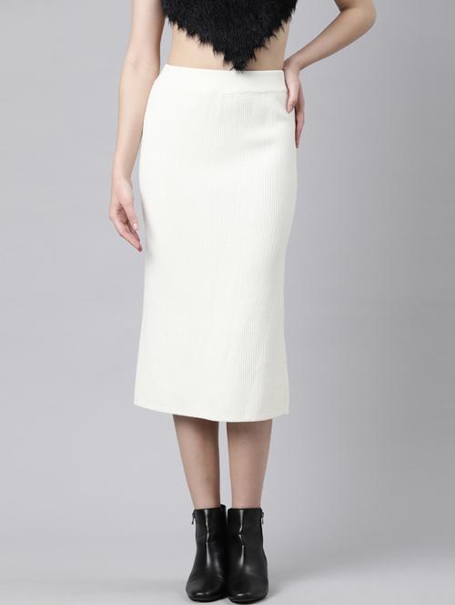 women mid-rise self-designed straight skirt - 21023429 - Standard Image - 0