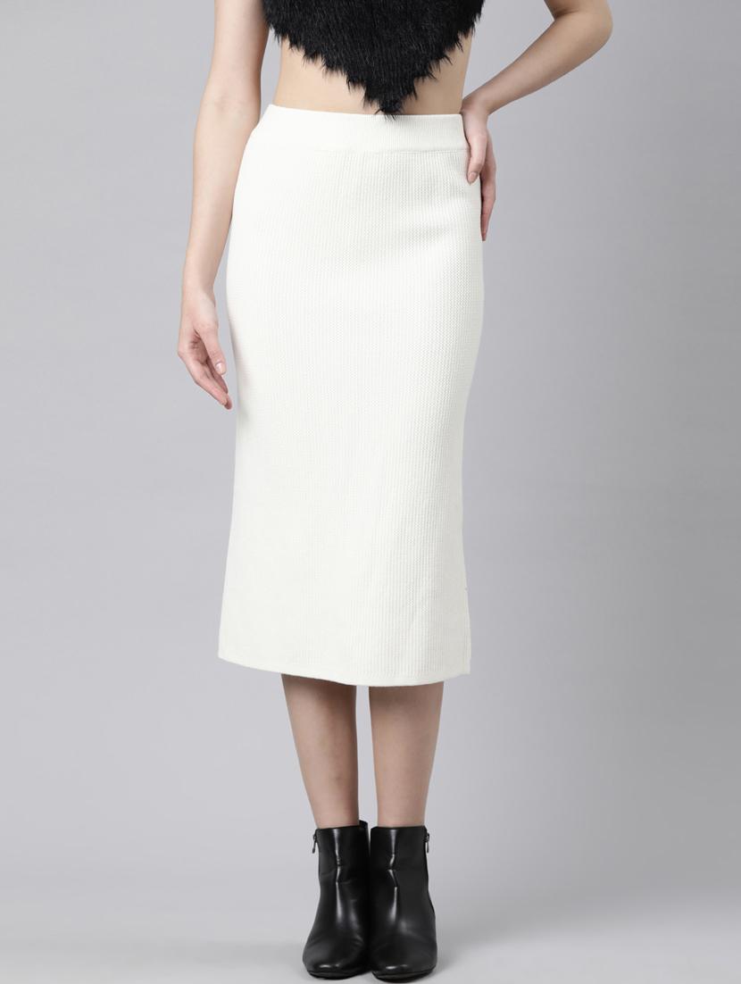 women mid-rise self-designed straight skirt - 21023429 - Zoom Image - 0