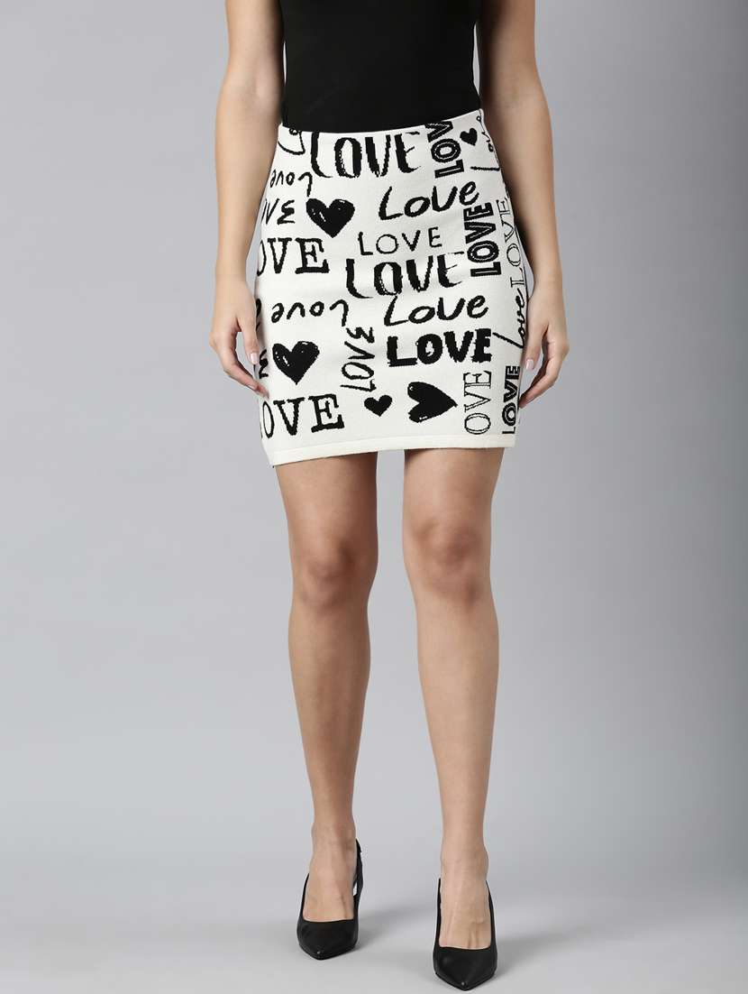 women mid-rise self-designed pencil skirt