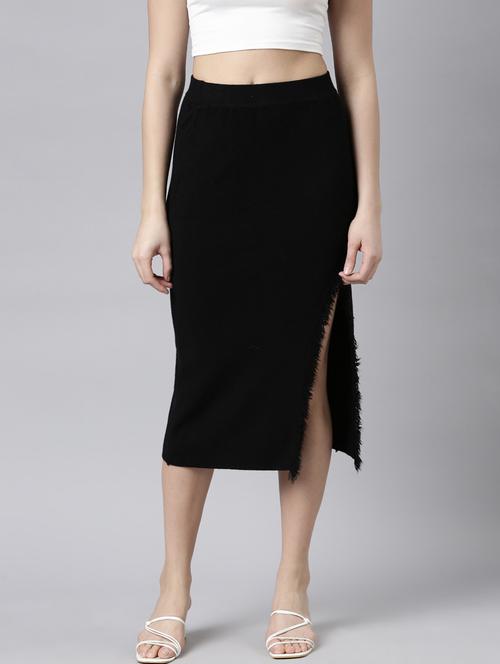 women mid-rise solid pencil skirt - 21023436 - Standard Image - 0