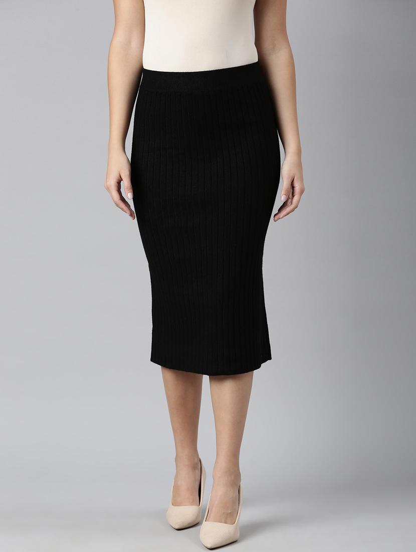 women mid-rise self-designed straight skirt - 21023449 - Zoom Image - 0