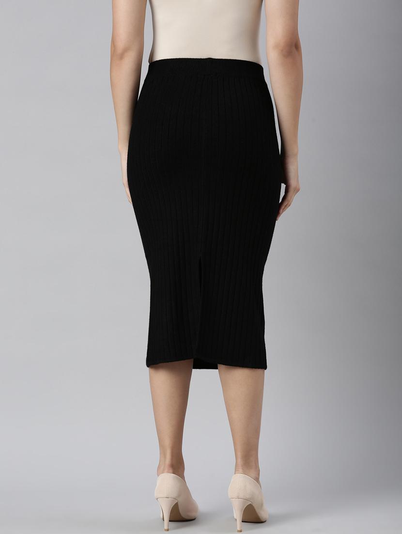 women mid-rise self-designed straight skirt - 21023449 - Standard Image - 2