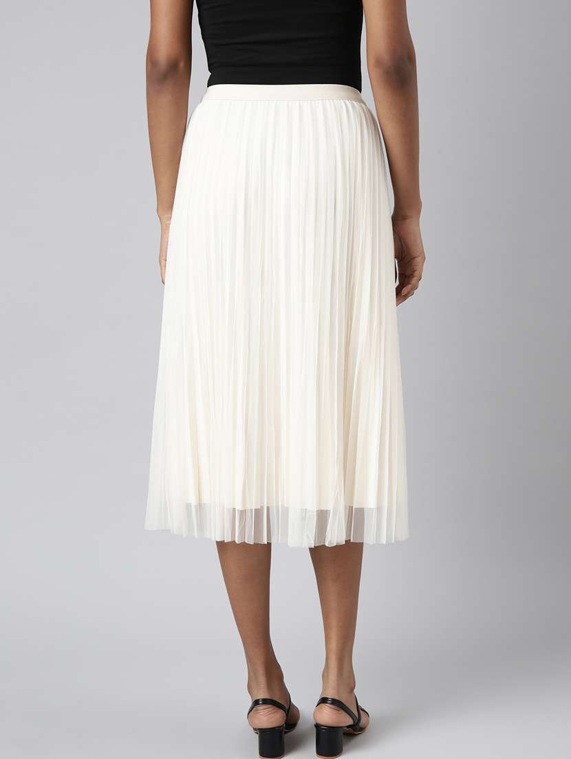 women mid-rise solid flared skirt - 21023466 -  Standard Image - 2