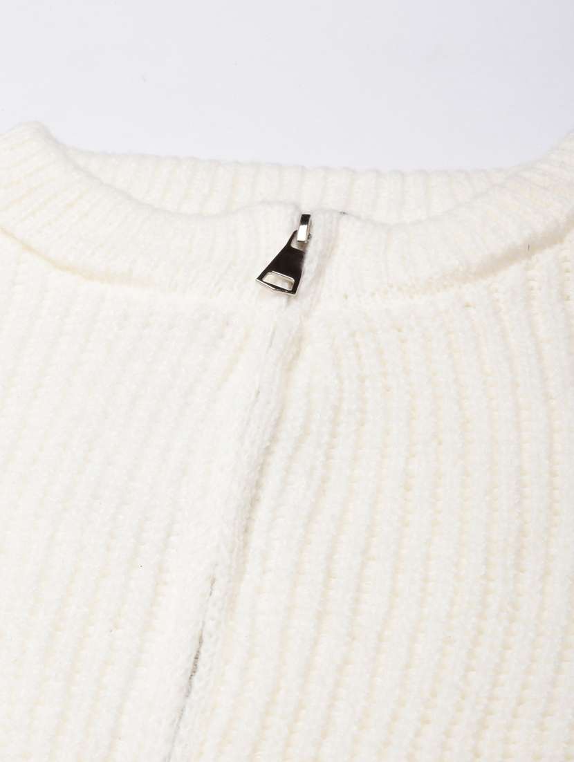 women solid acrylic cardigan - 21023502 -  Standard Image - 7