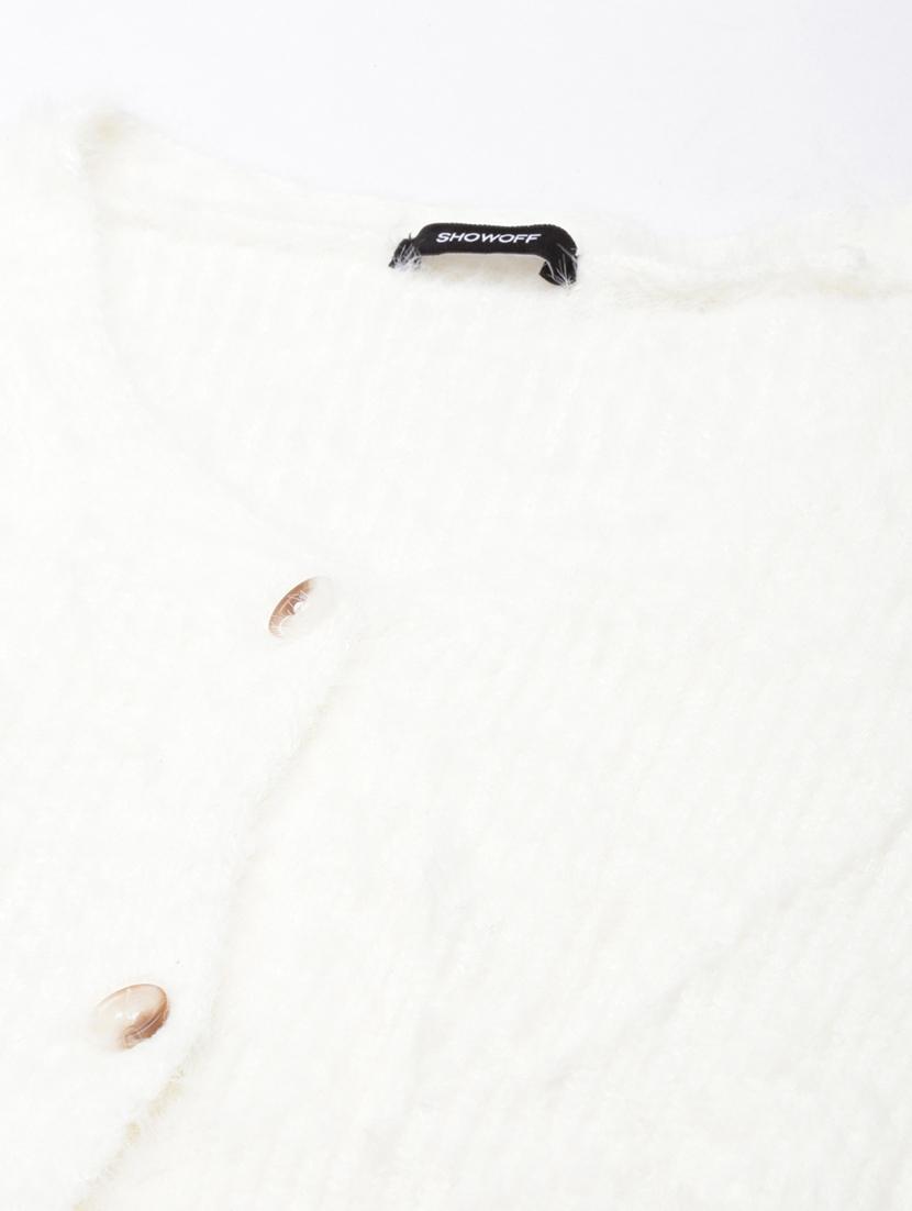women solid acrylic cardigan - 21023530 - Standard Image - 7