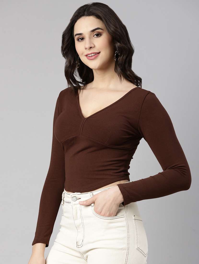 women solid color regular top - 21023639 -  Standard Image - 2