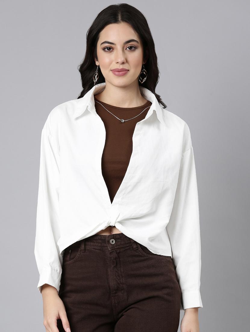 women solid color shirt top - 21023642 -  Zoom Image - 0
