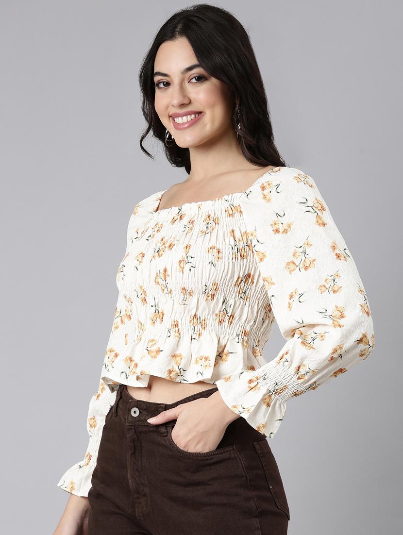 women floral printed peplum top - 21023648 - Standard Image - 2