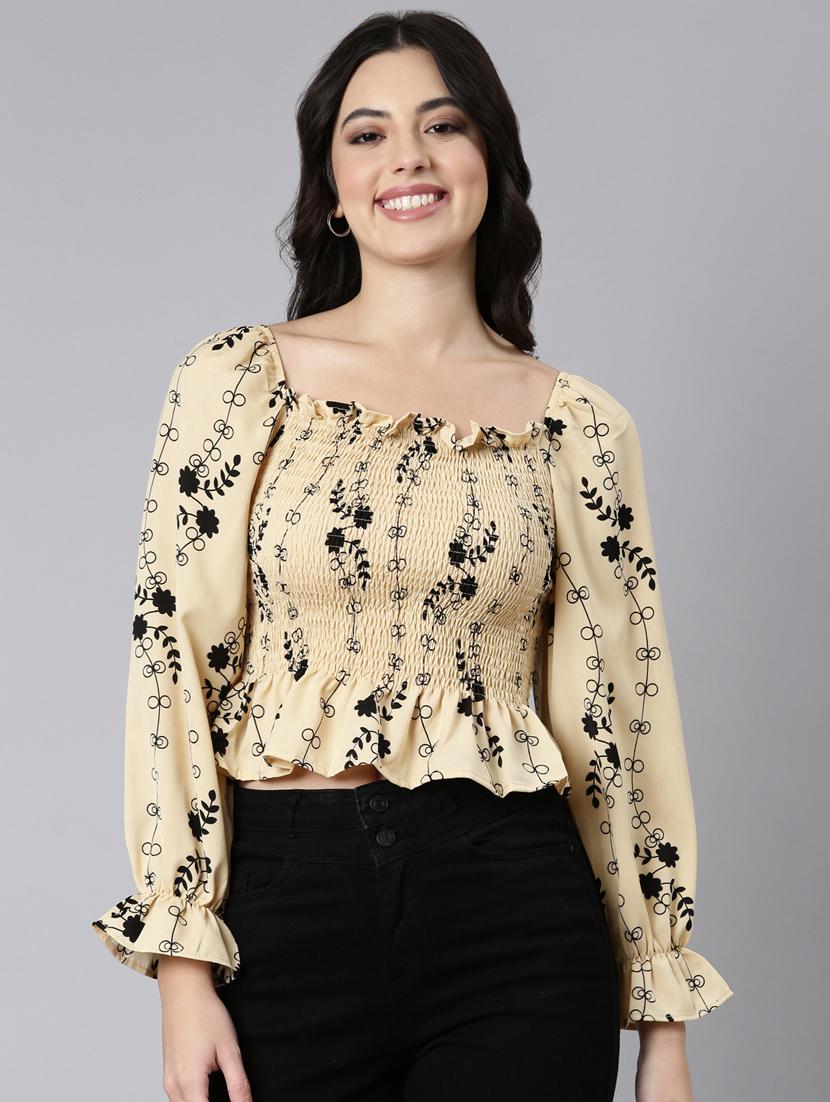 women floral printed peplum top - 21023652 - Zoom Image - 0