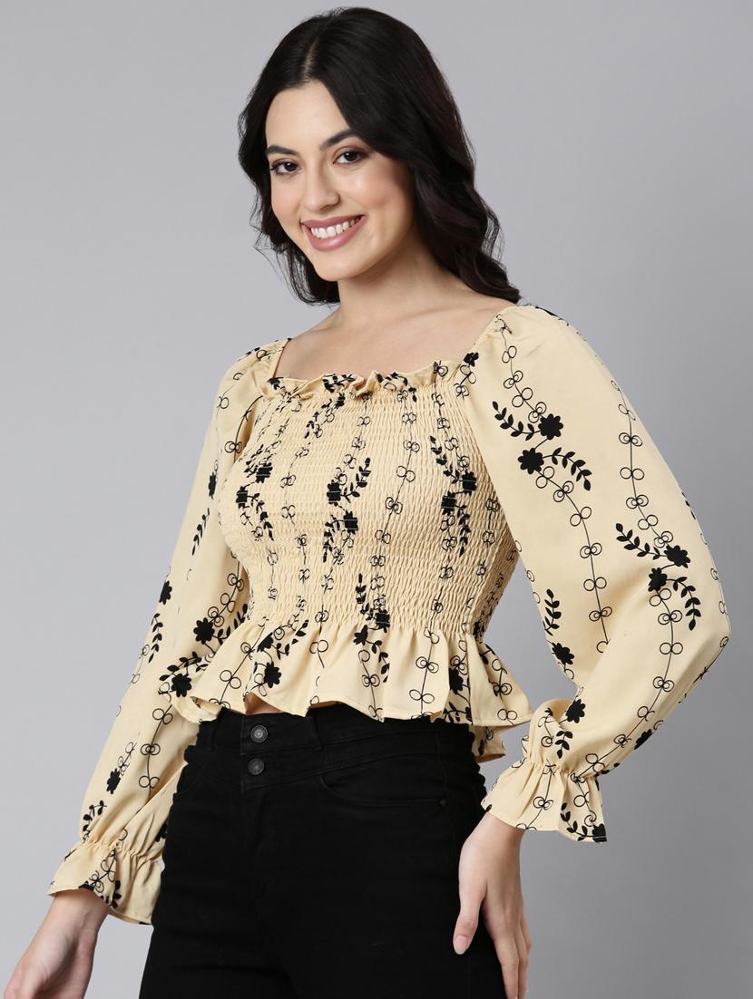 women floral printed peplum top - 21023652 - Standard Image - 2