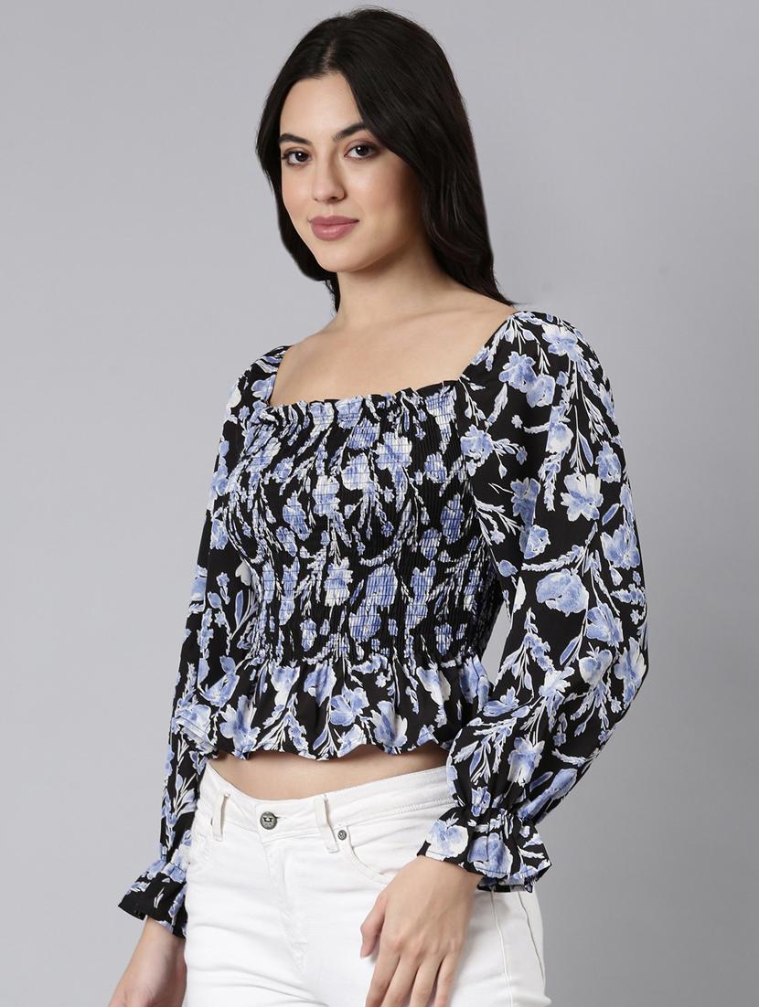 women floral printed peplum top - 21023653 - Standard Image - 2