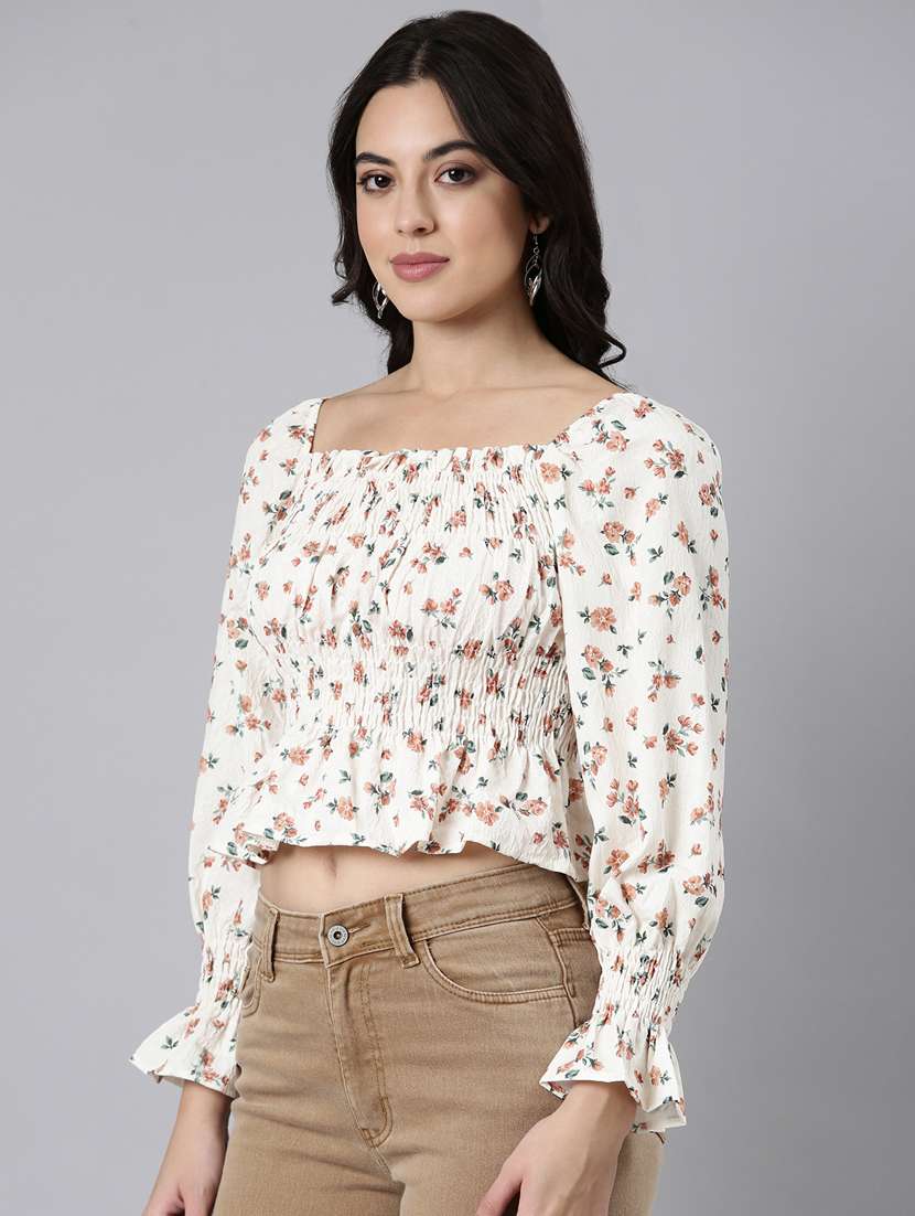 women floral printed peplum top - 21023656 - Standard Image - 2