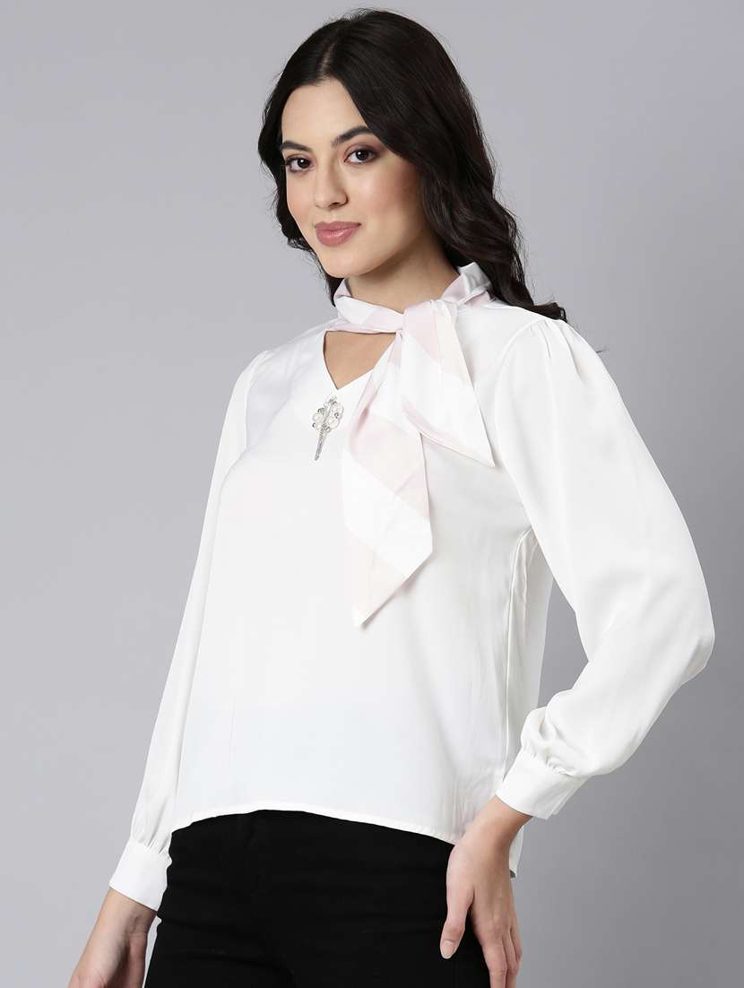 women solid color regular top - 21023673 -  Standard Image - 2