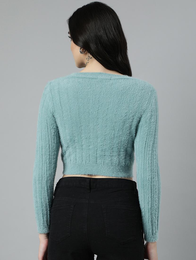 teal acrylic crop top - 21023743 - Standard Image - 2