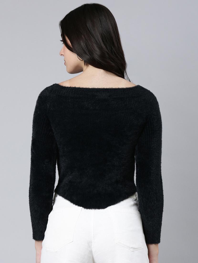 women black solids long sleeves top - 21023747 - Standard Image - 2