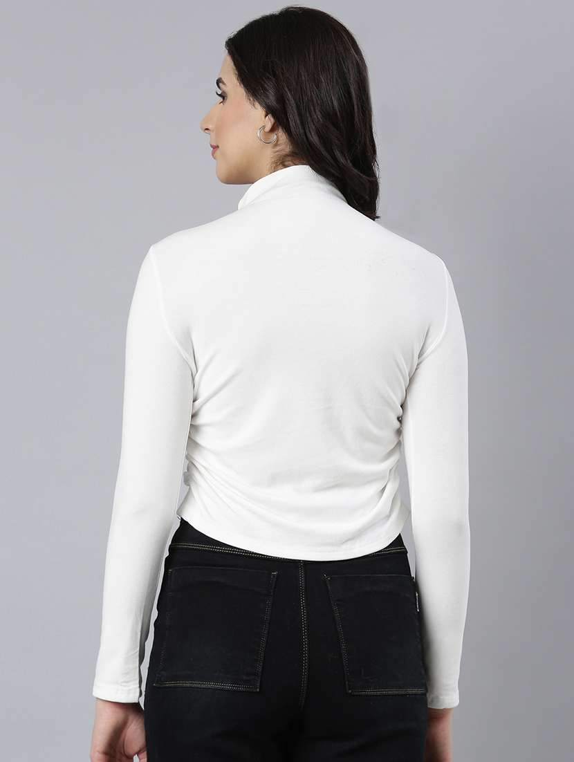 women white solids long sleeves top - 21023756 -  Standard Image - 2