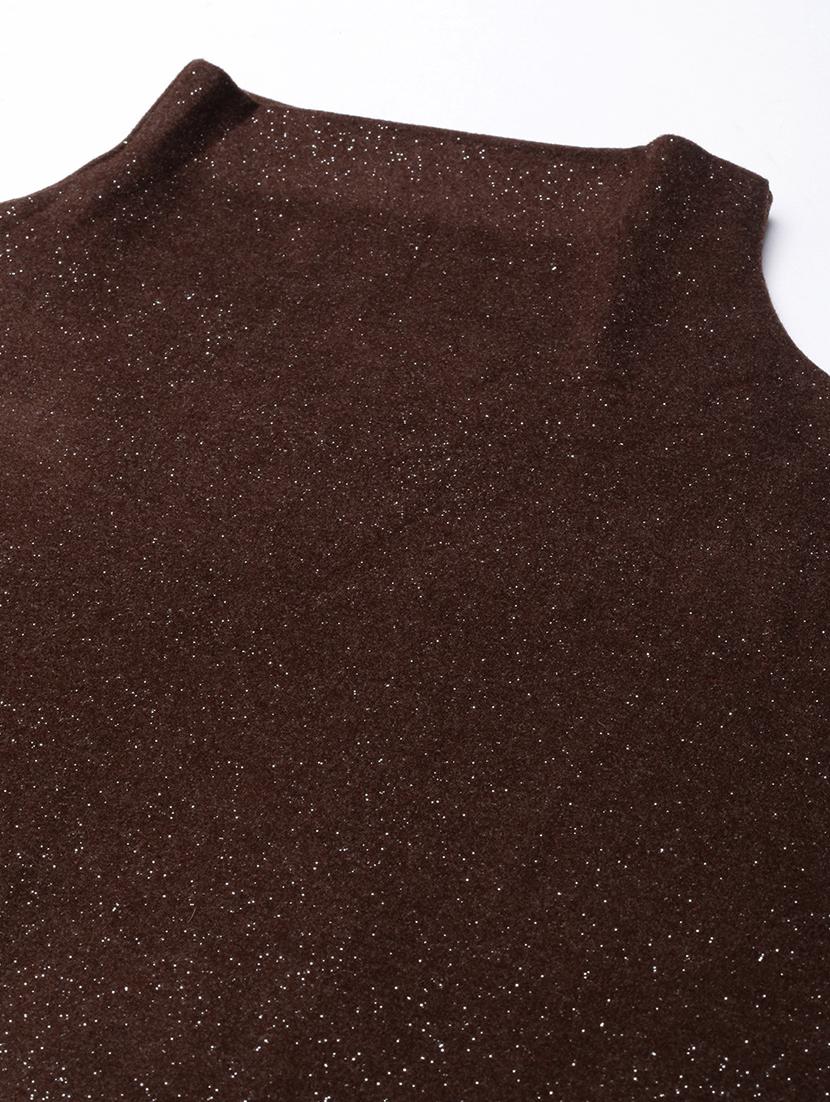 women brown solids long sleeves top - 21023760 - Standard Image - 7
