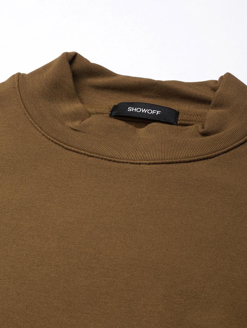 olive cotton blend regular top - 21023768 - Standard Image - 7