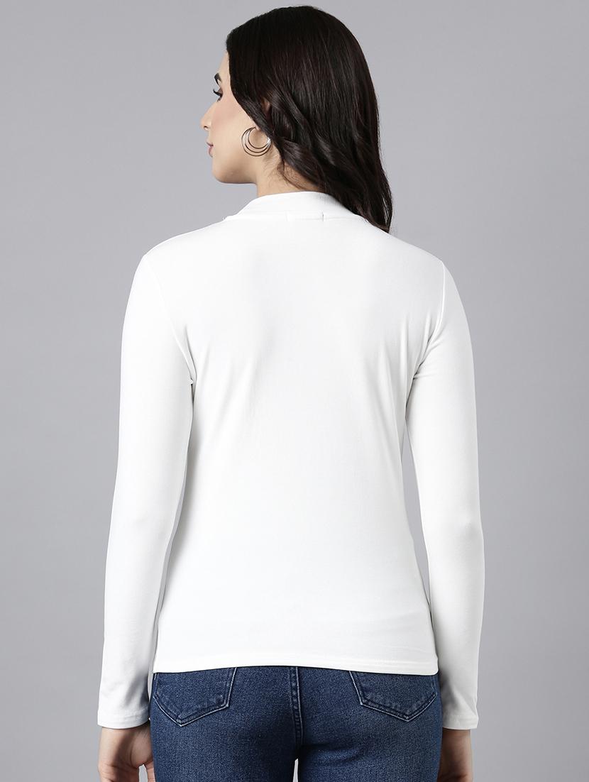 off white cotton blend regular top - 21023769 - Standard Image - 2
