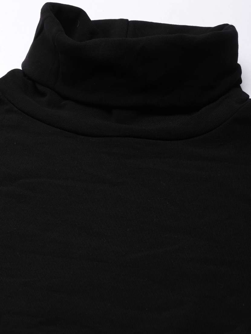 black acrylic high neck top - 21023774 -  Standard Image - 7