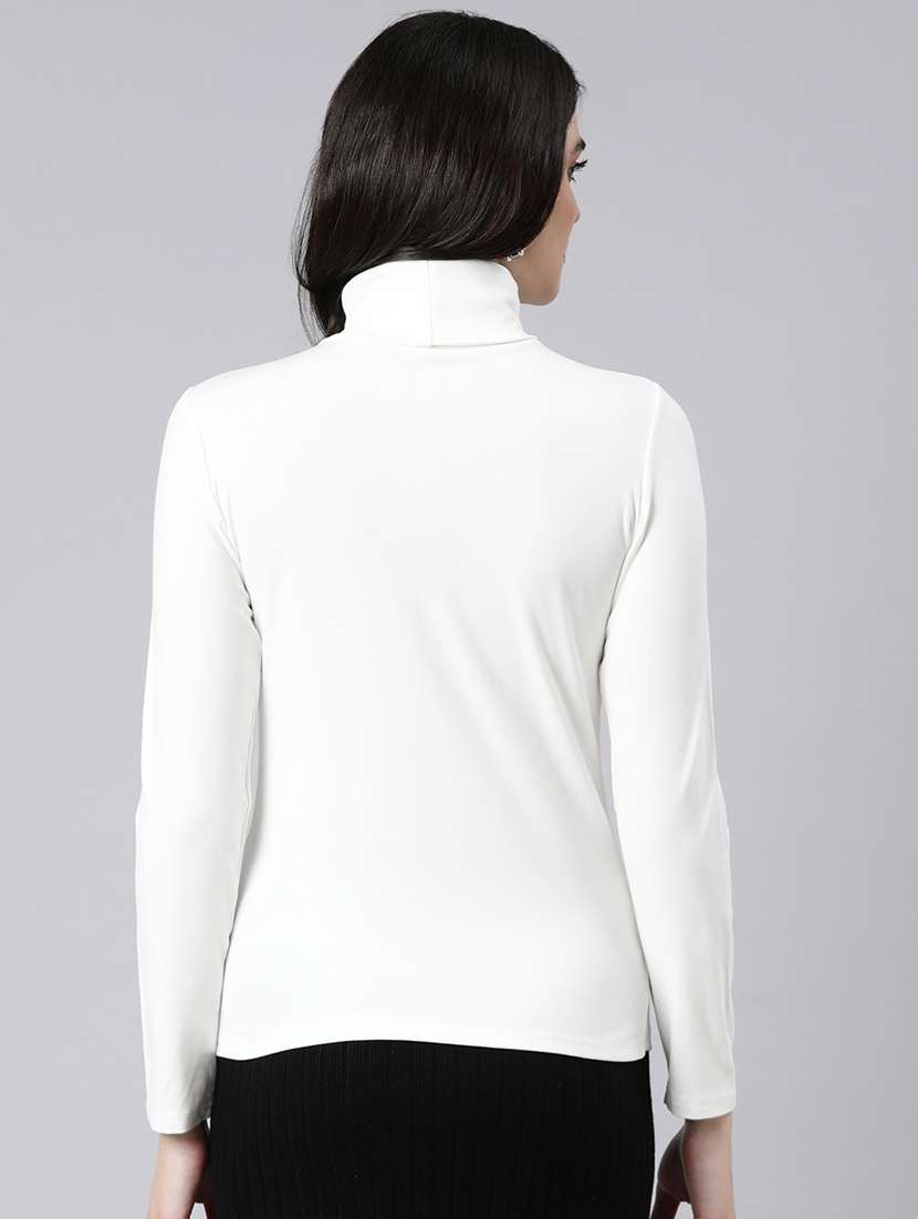 off white acrylic high neck top - 21023775 -  Standard Image - 2
