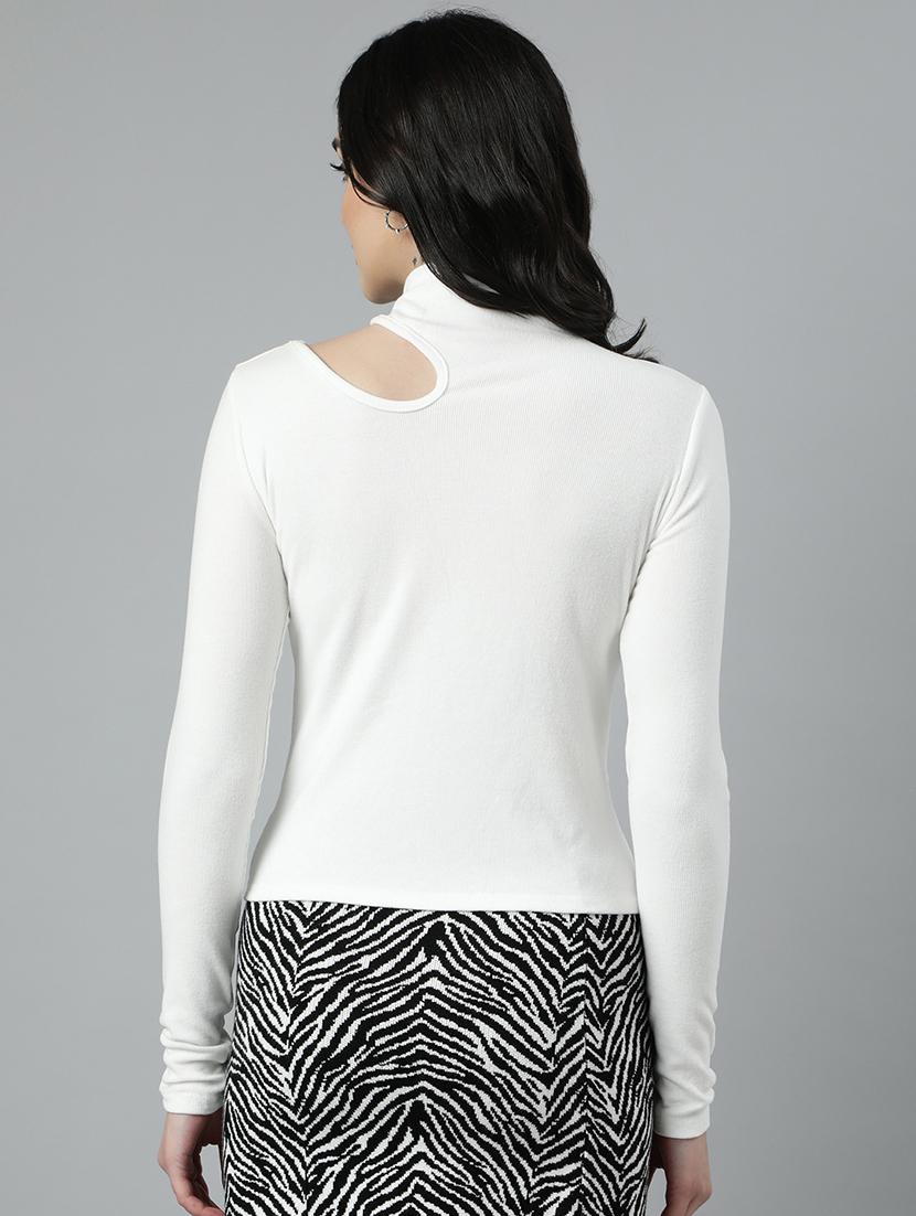 women white solids long sleeves top - 21023800 - Standard Image - 2