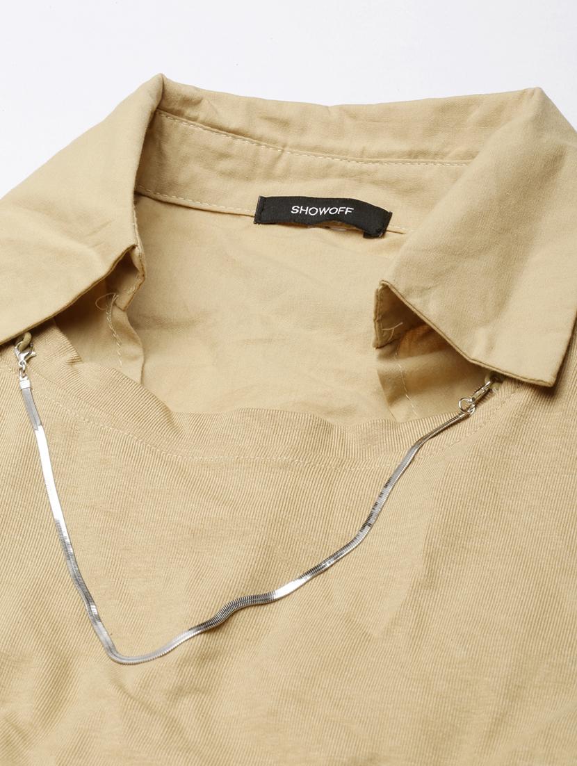 women solids collared crop top - 21023808 - Standard Image - 7