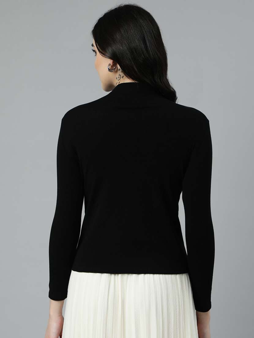 women black embellished long sleeves top - 21023825 -  Standard Image - 2