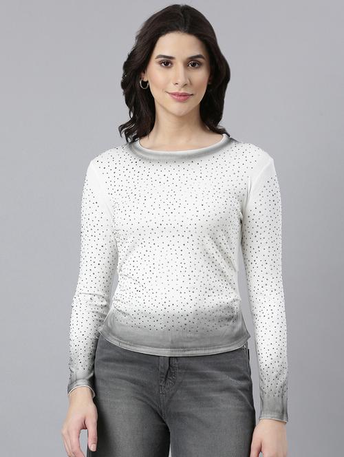 women white embellished long sleeves top - 21023834 -  Standard Image - 0