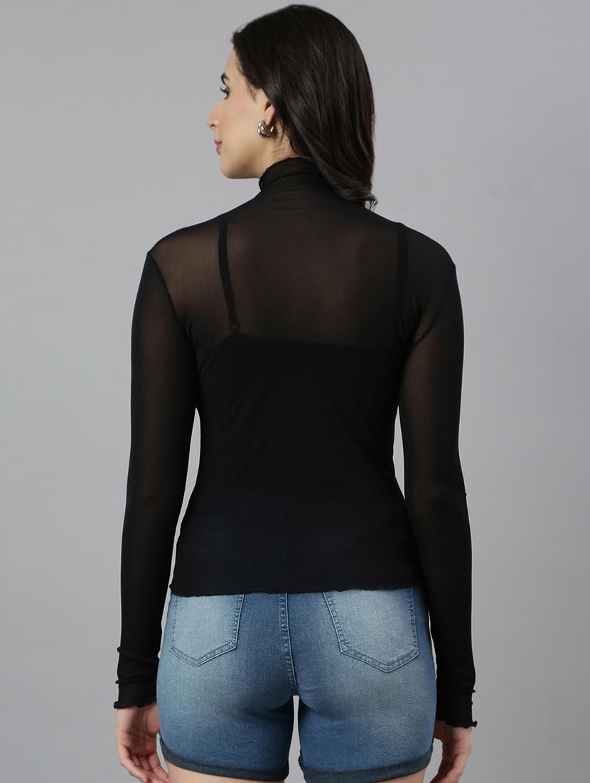 black net regular top - 21023841 - Standard Image - 2