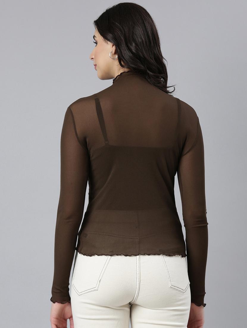 olive net regular top - 21023842 - Standard Image - 2