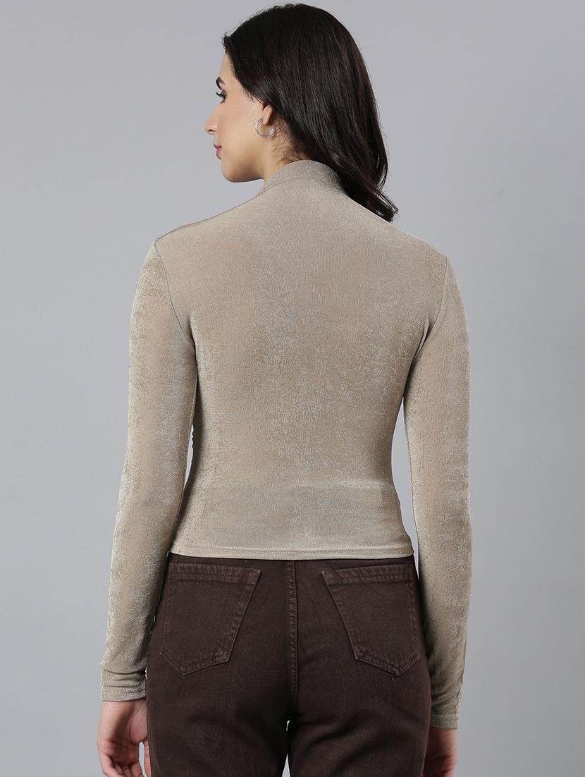 beige lycra regular top - 21023844 - Standard Image - 2