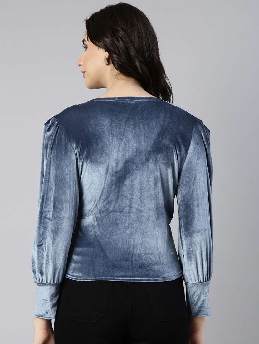 blue velvet regular top - 21023845 -  Standard Image - 2