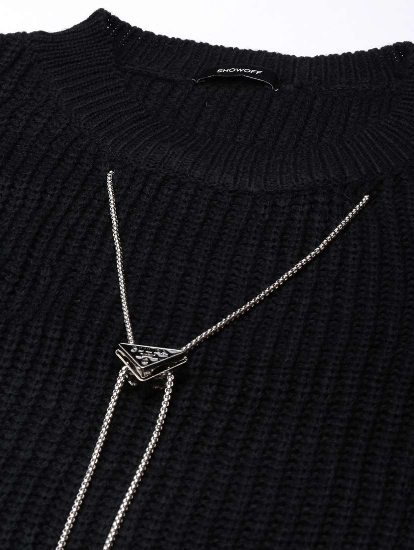 women black solids long sleeves crop top - 21023864 -  Standard Image - 7