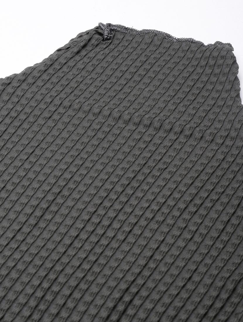 women grey solids long sleeves top - 21023869 - Standard Image - 7