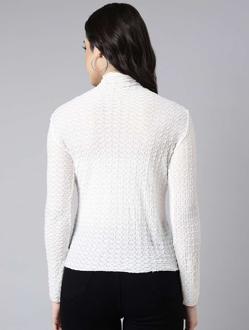 women white solids long sleeves top - 21023871 -  Standard Image - 2