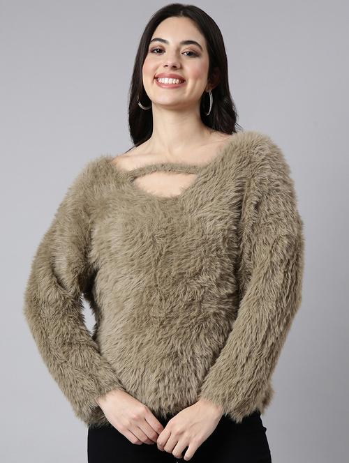 women green solids long sleeves top - 21023880 -  Standard Image - 0