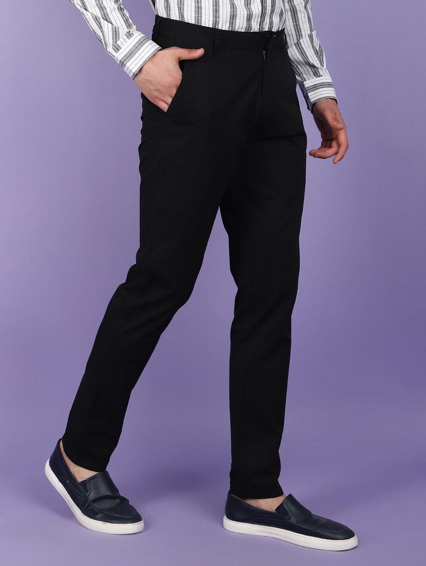 men solid ankle length chinos - 21024012 - Standard Image - 2