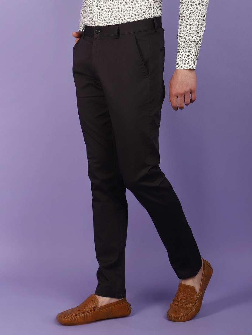 men solid ankle length chinos  - 21024014 -  Standard Image - 2