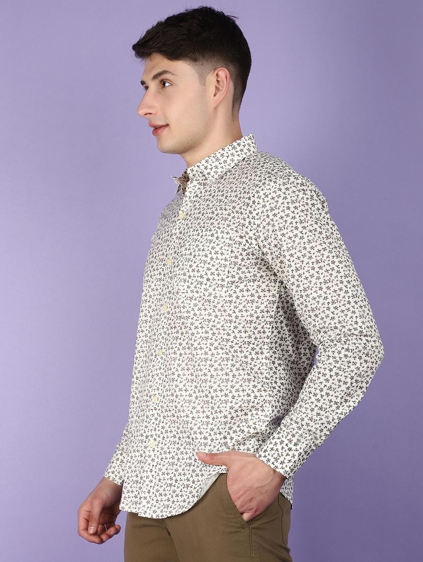 cream poplin casual shirt - 21024046 - Standard Image - 2