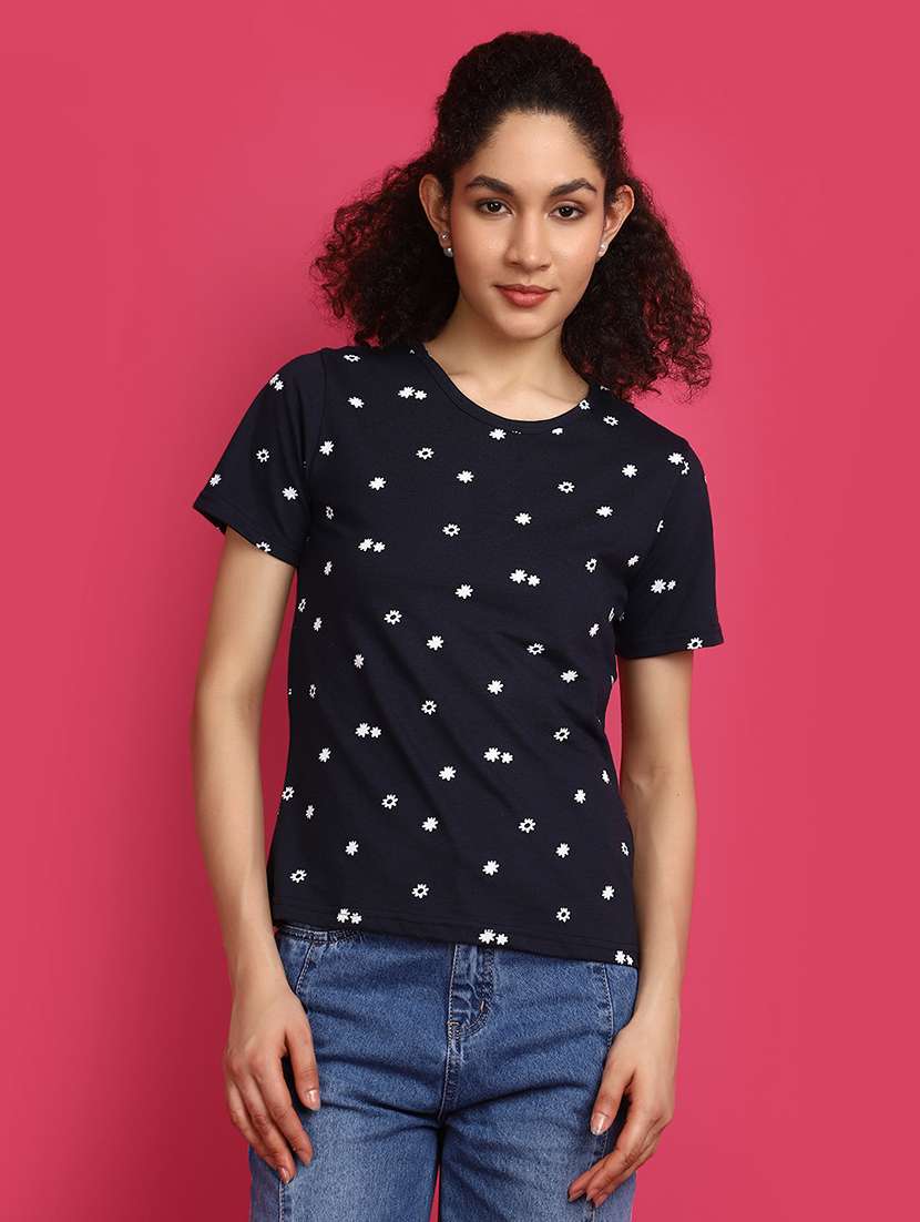 blue cotton regular tshirt