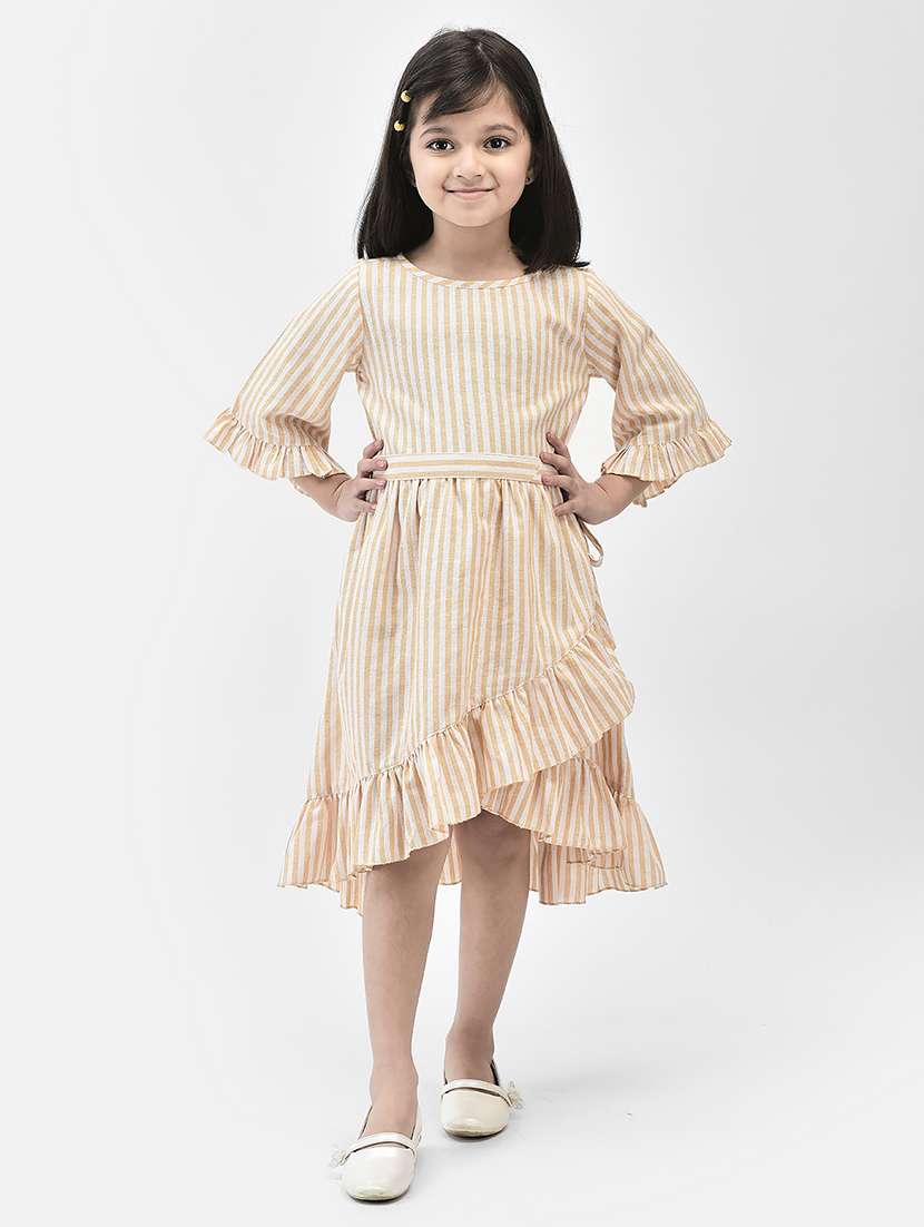 girls yellow stripes frock
