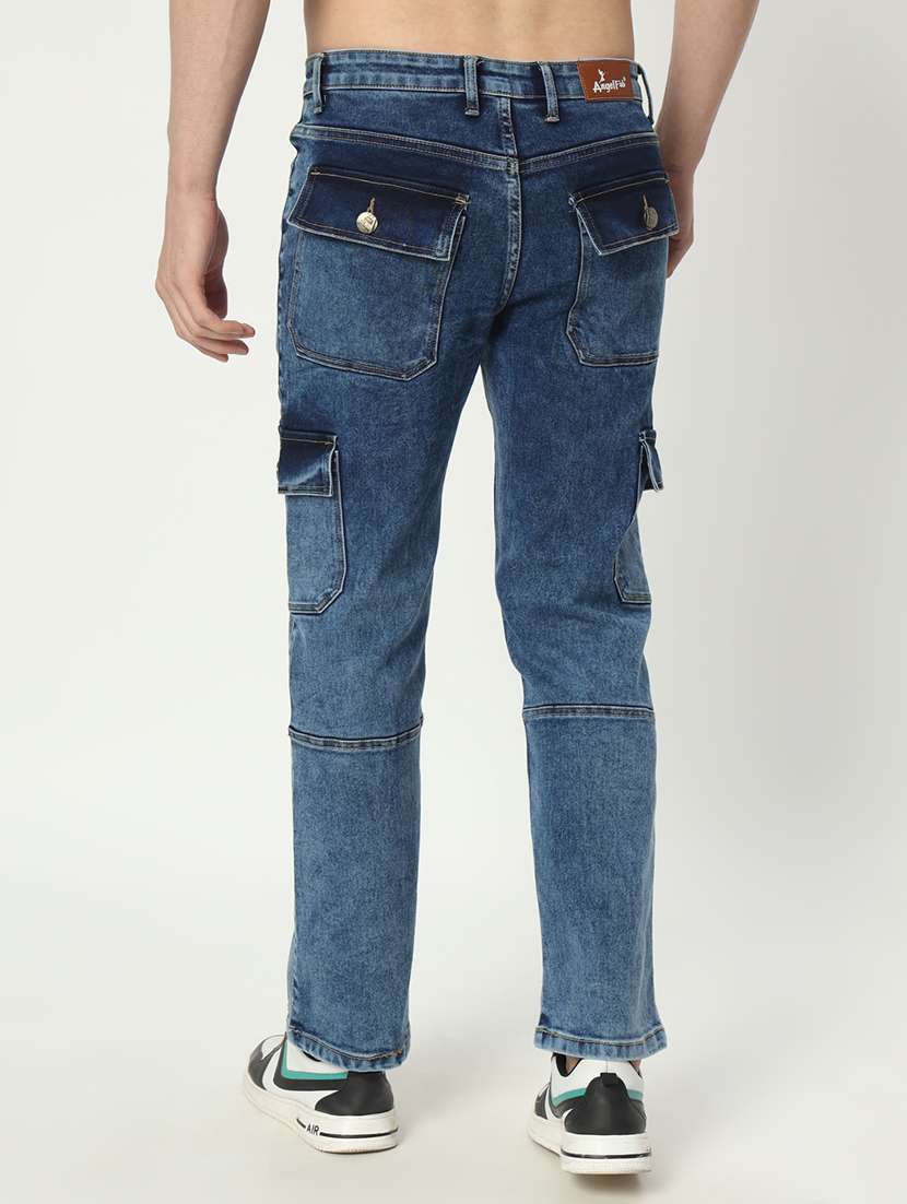 men mid rise plain denim jeans - 21025347 -  Standard Image - 2